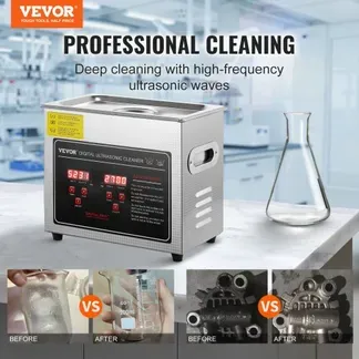 VEVOR Ultraschallreiniger Ultraschall Edelstahl-Reinigungsgerät 150 W, 3 L Ultraschallreinigungsgerät mit Digitaler Anzeige 0-30 Min, Reinigung Ultraschall für Schmuck, Brillen, Uhren usw. VEVOR Ultraschallreiniger Ultraschall Edelstahl-Reinigungsgerät 150 W, 3 L Ultraschallreinigungsgerät mit Digitaler Anzeige 0-30 Min, Reinigung Ultraschall für Schmuck, Brillen, Uhren usw.