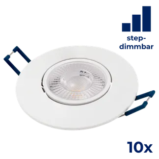 LED-Einbauleuchte McShine “EL-313D“ 4,5W, 450lm, 3000K, step-dimmbar, 10er-Pack LED-Einbauleuchte McShine “EL-313D“ 4,5W, 450lm, 3000K, step-dimmbar, 10er-Pack