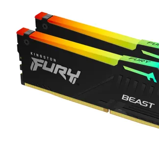Kingston Technology FURY Beast 128GB 5600MT/s DDR5 CL40 DIMM (2er-Kit) RGB Kingston Technology FURY Beast 128GB 5600MT/s DDR5 CL40 DIMM (2er-Kit) RGB