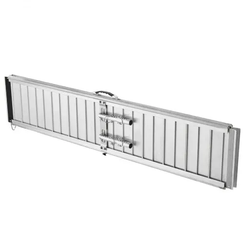 VEVOR Rollstuhlrampe Faltbar 1830x745mm, 362,9kg Belastbare Schwellenrampe mit Rutschfester Oberfläche & 110-210mm Verstellbaren Stützfüßen, Tragbare Auffahrrampe für Rollstuhl Türschwelle Bordsteine – Bild 10