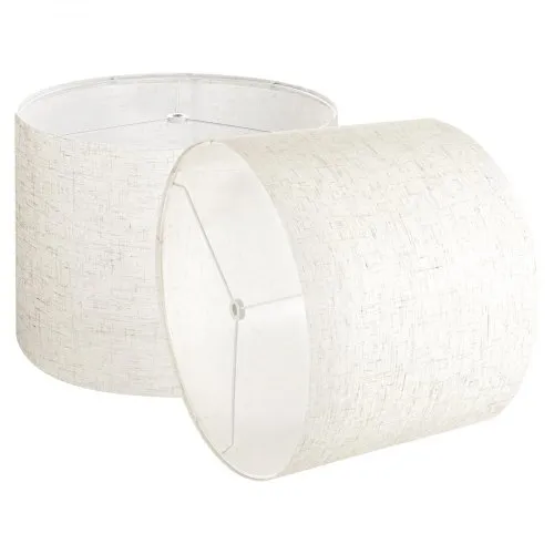 VEVOR Lampenschirm Trommel 33 x 33 x 25 cm (oben x unter x hoch), 2 Stk. mittelgroße Ersatzschirme aus Leinen + PVC, Lampenschirm für Tischlampen Stehlampen Pendelleuchten (helles Leinen) VEVOR Lampenschirm Trommel 33 x 33 x 25 cm (oben x unter x hoch), 2 Stk. mittelgroße Ersatzschirme aus Leinen + PVC, Lampenschirm für Tischlampen Stehlampen Pendelleuchten (helles Leinen)