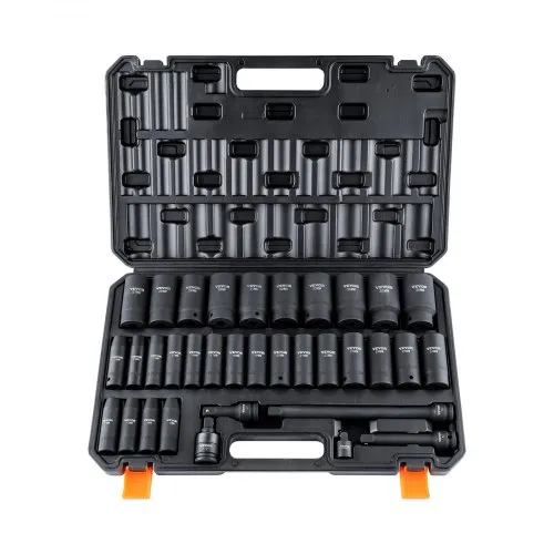 VEVOR Schlagschrauber-Set, 34-teilig, 6-Punkt-12,7-cm-Antrieb, Bit-Ratschen-Werkzeugset-Koffer VEVOR Schlagschrauber-Set, 34-teilig, 6-Punkt-12,7-cm-Antrieb, Bit-Ratschen-Werkzeugset-Koffer