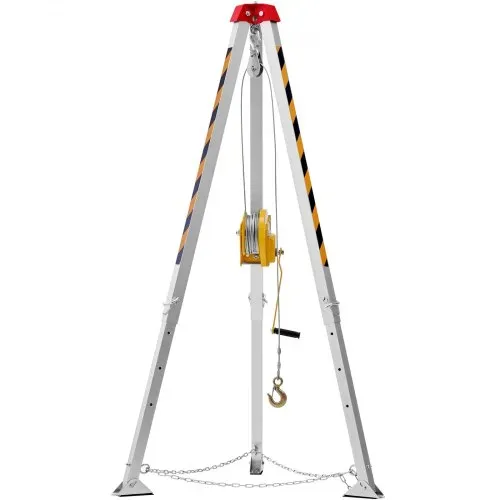 VEVOR Rettungsstativ Stativ-Set, 816,47kg Winde Stativ für beengte Räume mit 2 m Beinen und 30 m Kabel für beengte Räume 10 m Absturzsicherung, Auffanggurt – Bild 9