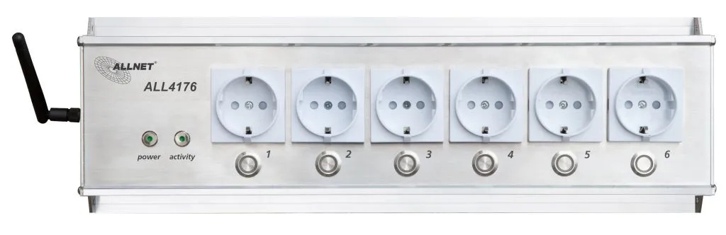 ALLNET MSR IO Zentrale Schaltsteckdosenleiste 6-fach inkl. Messgerät für Desktop & 19" Montage "ALL4176" für IP Gebäude Automation ALL4176v3 – Bild 2
