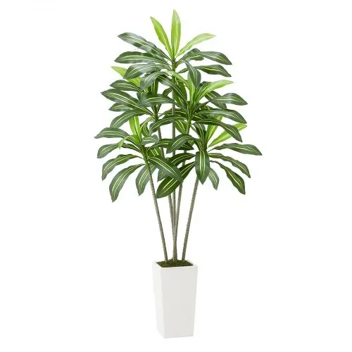 VEVOR Künstlicher Dracaena-Baum, 1,8 m, Drachenbaum, tropische Pflanzen mit weißem, hohem Pflanzgefäß, Kunstseidenpflanze im Topf, große Bäume für Veranden, Wohnzimmer, Terrassen Zuhause, Büro – Bild 10