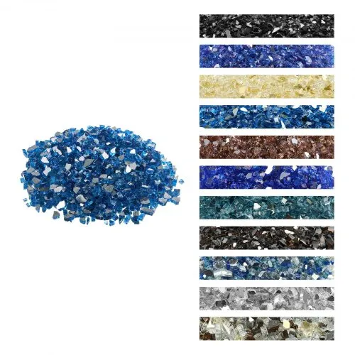 VEVOR Feuerglas, 4,5 kg hochtemperaturbeständige Glassteine, 12,7 mm reflektierende Feuerstellen-Glasperlen, Feuerstelle Glasfelsen, Kaminglas, Feuerkristall, Feuerperlen, für Kamin, Pazifikblau VEVOR Feuerglas, 4,5 kg hochtemperaturbeständige Glassteine, 12,7 mm reflektierende Feuerstellen-Glasperlen, Feuerstelle Glasfelsen, Kaminglas, Feuerkristall, Feuerperlen, für Kamin, Pazifikblau