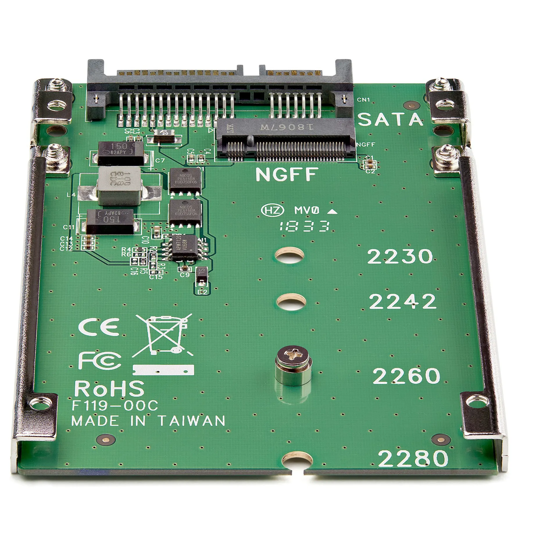 StarTech.com M.2 SATA SSD auf 2.5 Zoll SATA Adapter - M.2 NGFF auf SATA Konverter - 7mm - Open-Frame Gehäuse - M2 Festplattenadapter - Nicht kompatibel mit NVMe – Bild 2
