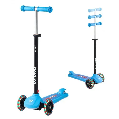 VEVOR Scooter (3 Räder) ab 3 Jahren, Cityroller Kinderroller mit leuchtenden Rädern & höhenverstellbarem Lenker & rutschfestem Deck & leichtem Aluminiumrahmen, Tretroller bis zu 75 kg, Blau VEVOR Scooter (3 Räder) ab 3 Jahren, Cityroller Kinderroller mit leuchtenden Rädern & höhenverstellbarem Lenker & rutschfestem Deck & leichtem Aluminiumrahmen, Tretroller bis zu 75 kg, Blau