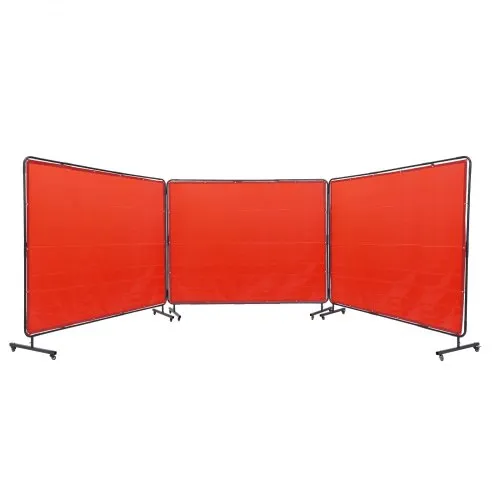 VEVOR Schweißschirm mit Rahmen, 1,8 x 2,4 m 3-Panel-Schweißvorhangschirme, flammhemmender Vinyl-Schweißschutzschirm auf 12 Schwenkrädern (6 feststellbar), beweglich und professionell für die Werkstatt, Ro VEVOR Schweißschirm mit Rahmen, 1,8 x 2,4 m 3-Panel-Schweißvorhangschirme, flammhemmender Vinyl-Schweißschutzschirm auf 12 Schwenkrädern (6 feststellbar), beweglich und professionell für die Werkstatt, Ro