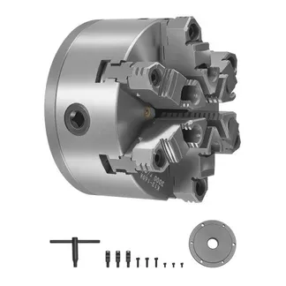 VEVOR 6-Backen-Drehfutter, 160 mm, selbstzentrierendes Spannfutter mit D1-4 Cam Lock-Trägerplatte, 3-145 mm Spannbereich mit T-Schlüsselschrauben, HT300-Material, für Holz-Metall-Drehmaschinen VEVOR 6-Backen-Drehfutter, 160 mm, selbstzentrierendes Spannfutter mit D1-4 Cam Lock-Trägerplatte, 3-145 mm Spannbereich mit T-Schlüsselschrauben, HT300-Material, für Holz-Metall-Drehmaschinen