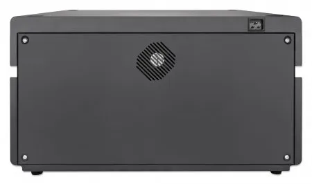 Manhattan 20-Port Ladeschrank 360 W, 20 USB-C PD-Ports, geräumige Fächer für Handys und Tablets, 360 W gesamt, bis zu 3 A/18 W pro Port, abschließbare Doppeltür, Überspannungsschutz, leiser Lüfter, Metallgehäuse, schwarz – Bild 4