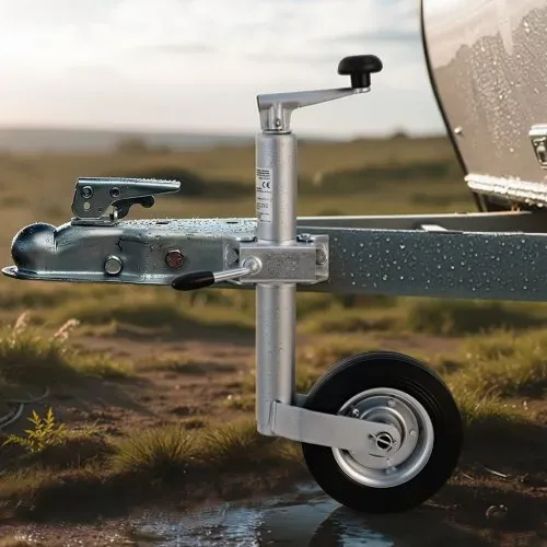VEVOR Stützrad bis 150 kg Belastbar, Bugrad 550–780 mm Höhenverstellbar, Anhängerrad, Anhängerstütze mit Einzelrad & ergonomischem Griff, geeignet für Anhänger, Wohnwagen & Boots – Bild 7