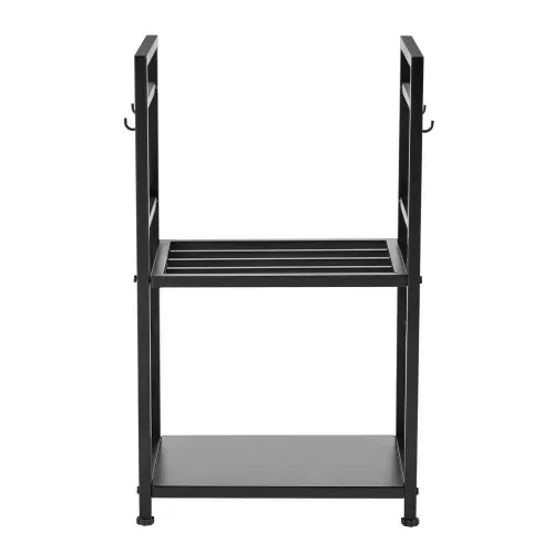 VEVOR Kaminholzregal, 455x330x765 mm, 2-stufiger Brennholzhalter mit Kaminbesteck, Bürste, Schaufel, Schürhaken, Zange, Brennholzregal, 181 kg Tragkraft, Feuerholzregal für Feuerstelle – Bild 9