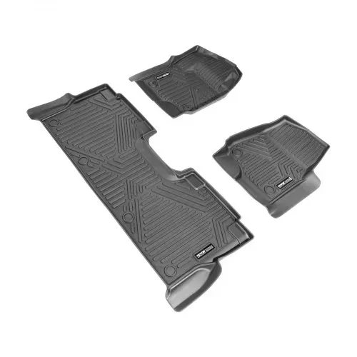 VEVOR Autofußmatten (3-tlg.) für Ford F250 F350 F450 F550 2017-2024 2025 Super Duty Crew Cab Bucket Seat mit Ablage unter dem Sitz, wetterfeste maßgeschneiderte Fußmatten aus TPE Bodeneinlagen – Bild 10