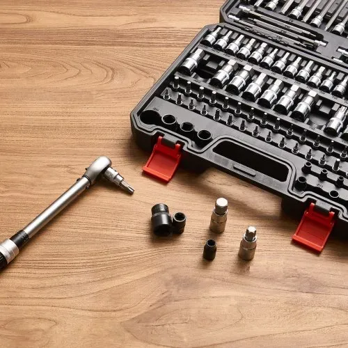 VEVOR Bohrer-Steckschlüsselsatz, 107-tlg. Sechskant/Torx/Außen-Torx/manipulationssicher/extra lang, S2-Legierungsstahl und Cr-V-Stahl, 1/4, 3/8 und 1/2 Zoll Antrieb, mit Aufbewahrungskoffer – Bild 7