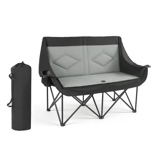 VEVOR Campingstuhl für 2 Personen Faltstuhl 300 kg Belastbar, Anglerstuhl mit 2 Getränkehaltern & Weinglashaltern & Zeitschriftenhalterungen & Tragetaschen, für Outdoor-Aktivitäten Angeln 1 Stk. VEVOR Campingstuhl für 2 Personen Faltstuhl 300 kg Belastbar, Anglerstuhl mit 2 Getränkehaltern & Weinglashaltern & Zeitschriftenhalterungen & Tragetaschen, für Outdoor-Aktivitäten Angeln 1 Stk.