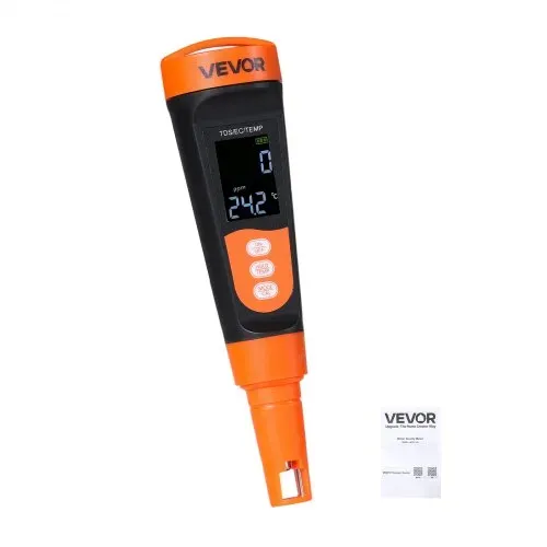VEVOR TDS-Messgerät, Messbereich 0–9990 ppm, EC/TDS-Mehrparametermessung, Digitales Wassermessgerät mit Automatischer Zeitregelung, Übersichtliches VA-Display, für Trinkwasserqualitätsprüfung – Bild 8