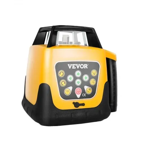 VEVOR Rotationslaser-Nivelliergerät, grüner Strahl, 500 m Reichweite, Neigung einstellbar, 360° drehbar, selbstnivellierend, präzise Messung, inkl. Fernbedienung, Empfänger und Tragetasche – Bild 10