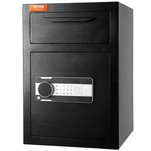 VEVOR 2,5 L Einwurftresor, Deposittresor mit Drop-Slot, elektronischem Codeschloss und 2 Notfallschlüsseln, 355 x 355 x 515 mm, Business Drop Slot Safe für Bargeld, zu Hause, Hotel, Büro usw. – Bild 9