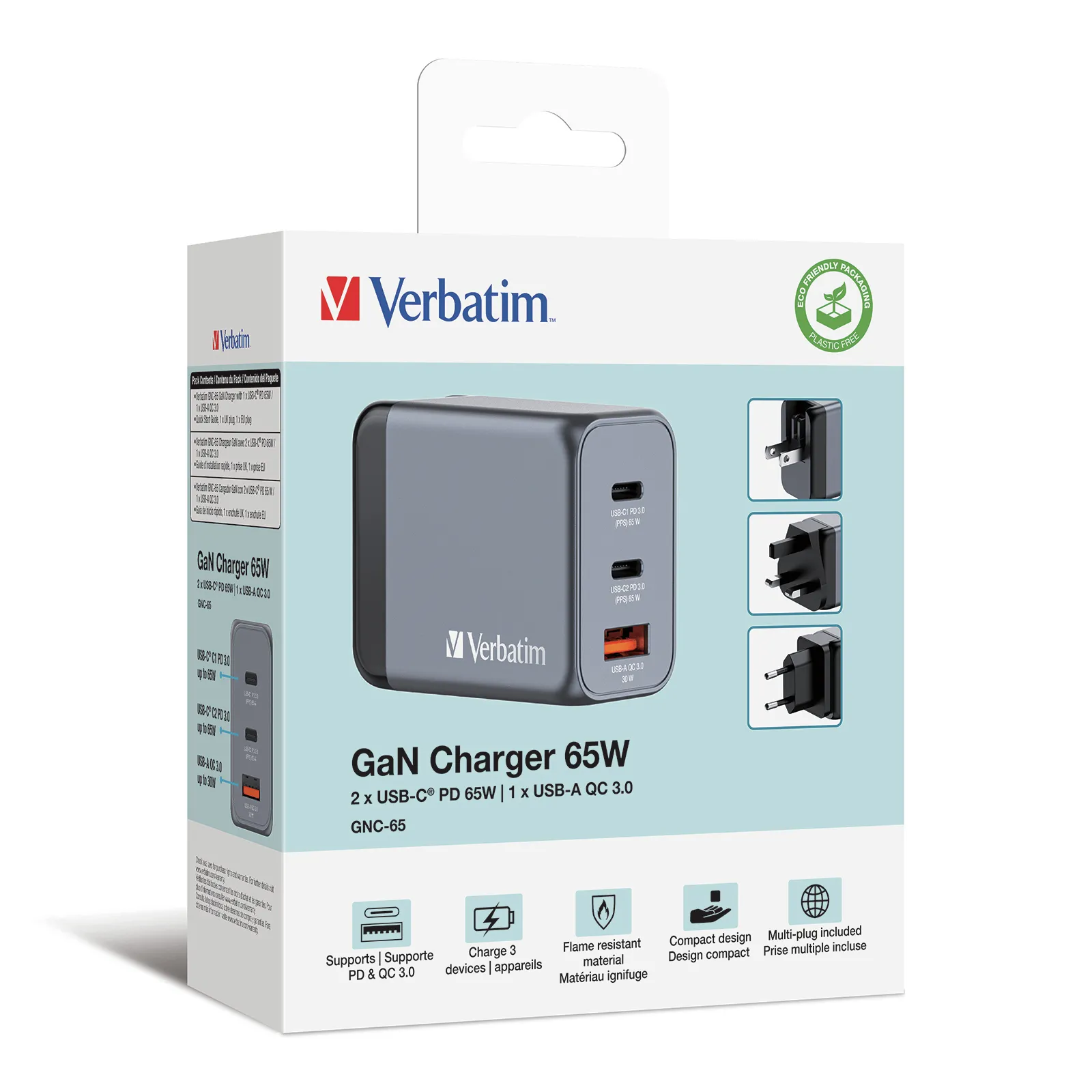 Verbatim GNC-65 Universal Schwarz, Grau AC Schnellladung Drinnen – Bild 6
