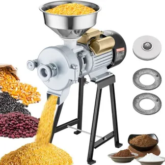 VEVOR Getreidemühle Gewürzmühle 3 kW, kommerzielle Maismühle mit Trichter, Pulvermaschine mit einstellbarer Stärke, Hochleistungs-Futtermehl-Müslimühle Weizenmühle Trocken- und Nassmühle 50 kg/h VEVOR Getreidemühle Gewürzmühle 3 kW, kommerzielle Maismühle mit Trichter, Pulvermaschine mit einstellbarer Stärke, Hochleistungs-Futtermehl-Müslimühle Weizenmühle Trocken- und Nassmühle 50 kg/h