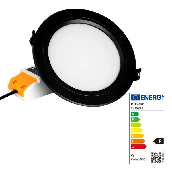 MiBoxer FUT061B LED Panel Rund 9W RGB-WW (RGB-CCT) mit Funk und WLAN schwarz MiBoxer FUT061B LED Panel Rund 9W RGB-WW (RGB-CCT) mit Funk und WLAN schwarz