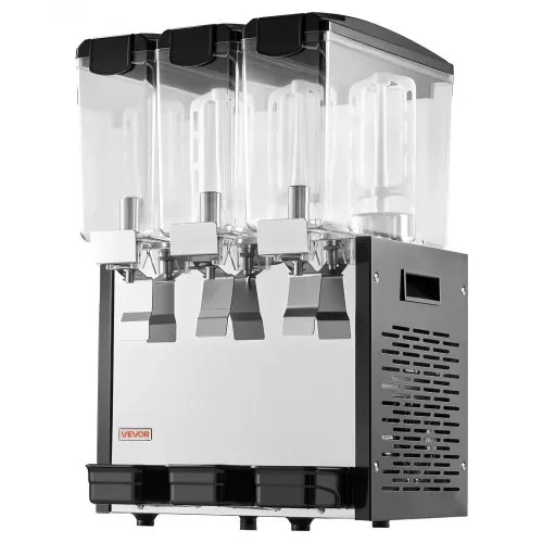 VEVOR Elektrischer Getränkespender 3 x 10 L 7-12 °C Saftspender PC-Behälter, für Restaurants, Hotels, Bars und Kioske, mit Rührstab für Gleichmäßige Durchmischung, Druckschalter und Auffangschale – Bild 9
