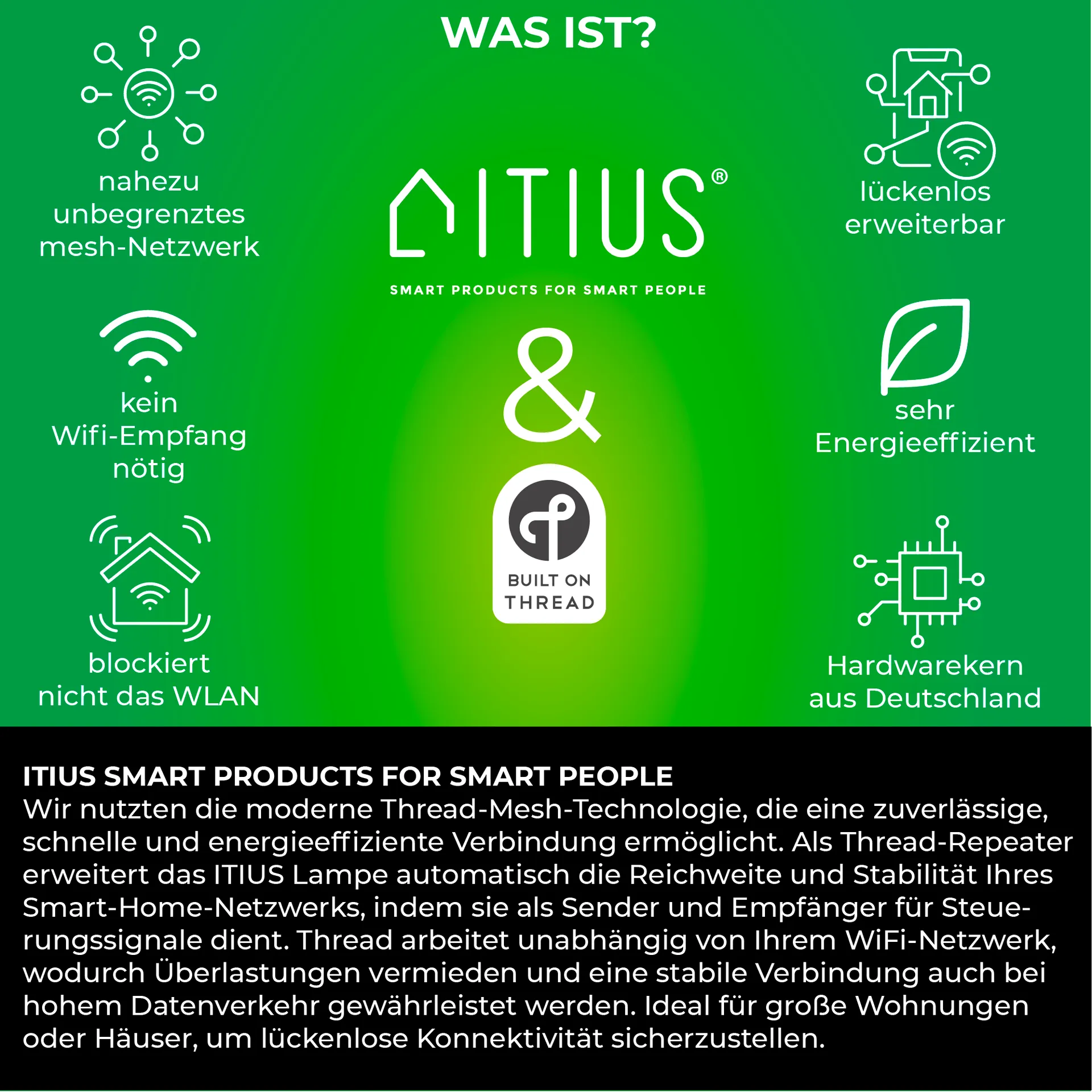 LED-Glühbirne ITIUS, E27, 900lm, RGB + CCT, matter über Thread – Bild 4