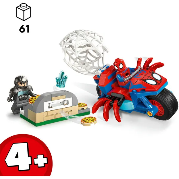 11206 Marvel Spidey und seine Super-Freunde Spidey auf Motorrad vs. Rhino, Konstruktionsspielzeug – Bild 3