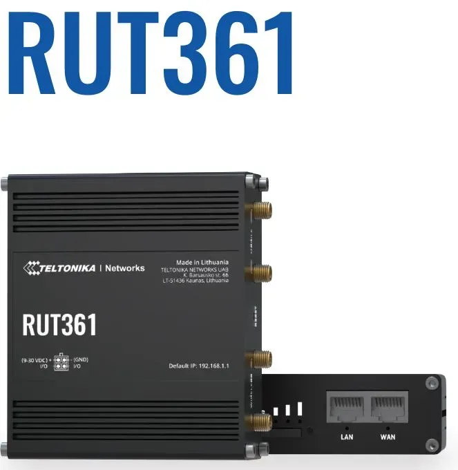 Teltonika · Router · RUT361 · Kompakter-4G/LTE CAT6 Router Teltonika · Router · RUT361 · Kompakter-4G/LTE CAT6 Router