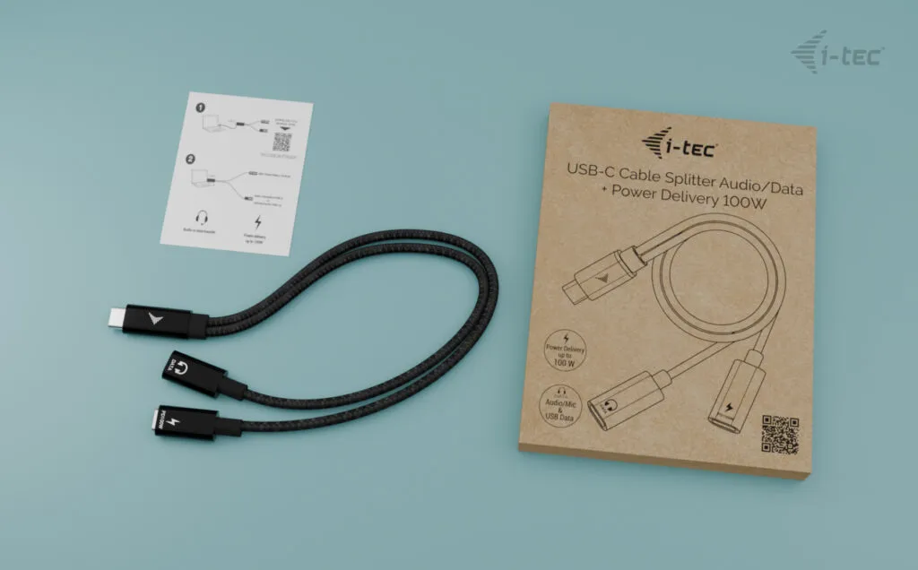 i-tec USB-C Cable Splitter Audio/Data + Power Delivery 100W – Bild 5