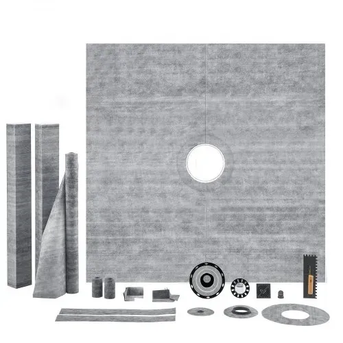 VEVOR Duschschwellen-Set, 1828 x 1828 mm Duschwannen-Set mit 50,8 mm PVC-Mittelflansch, 101,6 mm Edelstahlrost, wasserdichte Duschschwelle & Membran & Streifen, Duschabdichtung passend für Badezimmer – Bild 10