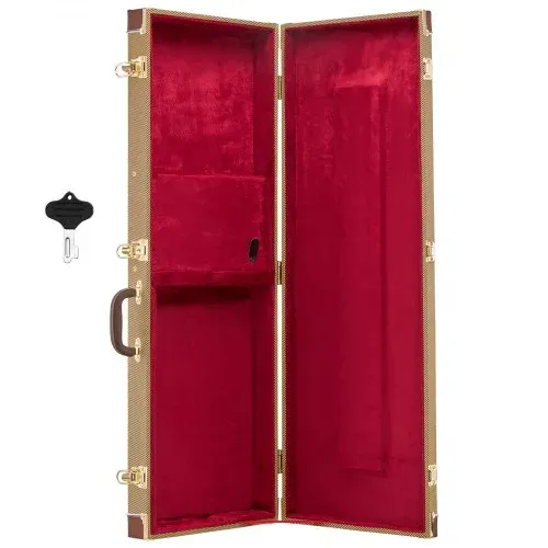 VEVOR E-Gitarrenkoffer für 39-Zoll-ST/Tele-Gitarren 105 cm Harschalenkoffer, Gitarrenkoffer aus Holz mit Schloss, Polsterung, Zubehörfach und Schlüssel, Rechteckiger Hartschalen-Formkoffer – Bild 8