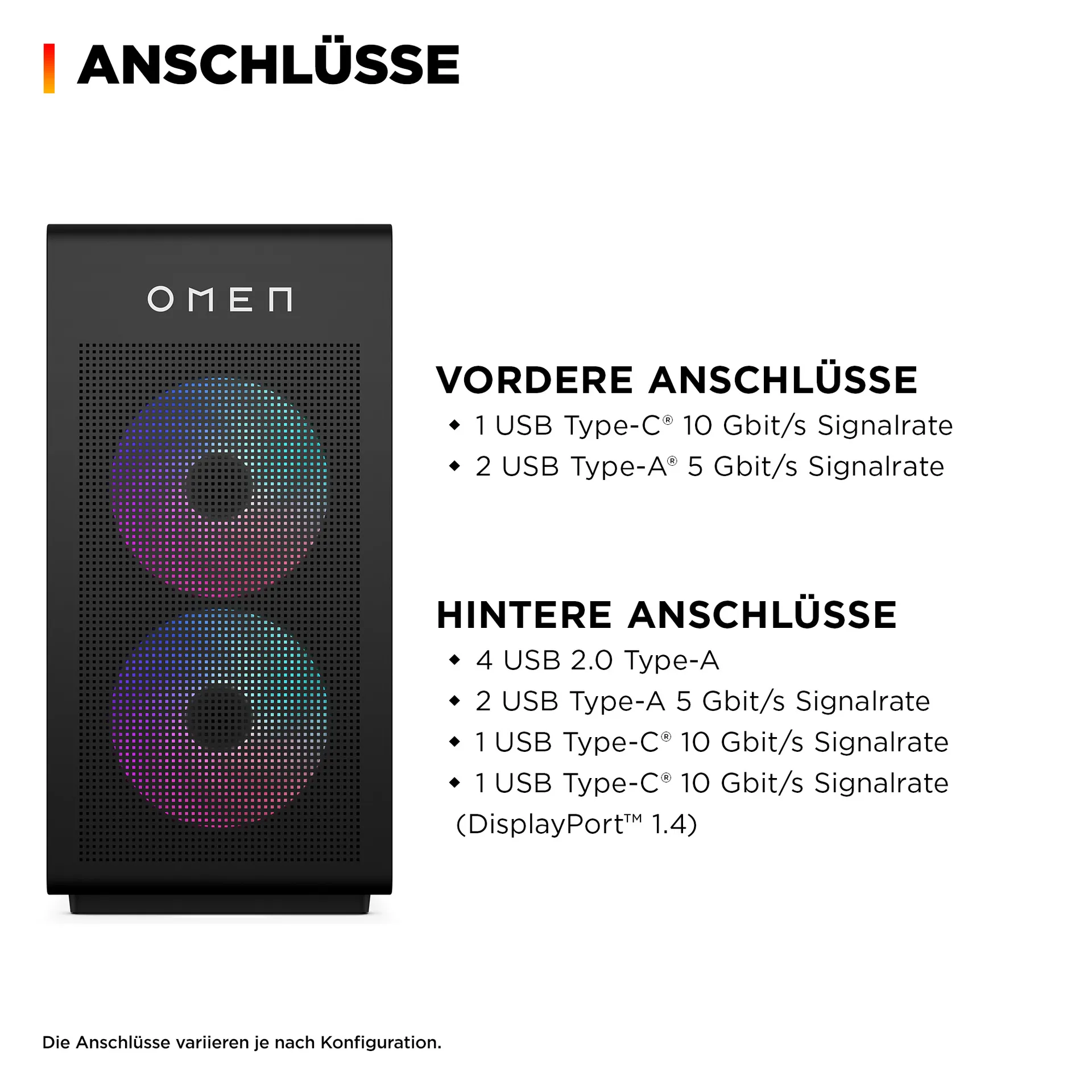 HP OMEN 35L GT16-1277ng AMD Ryzen™ 7 9800X3D 32 GB DDR5-SDRAM 1 TB SSD NVIDIA GeForce RTX 5070 Ti FreeDOS Tower PC Schwarz – Bild 3