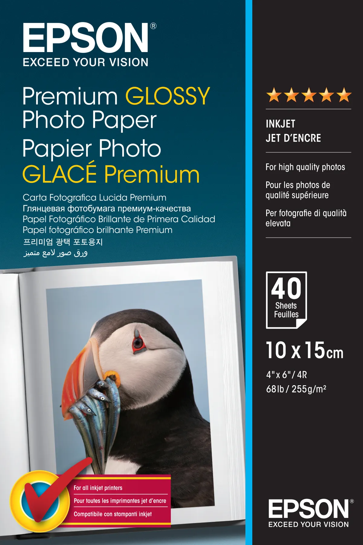 Epson Premium Glossy Photo Paper – 10x15cm – 40 Blätter Epson Premium Glossy Photo Paper – 10x15cm – 40 Blätter