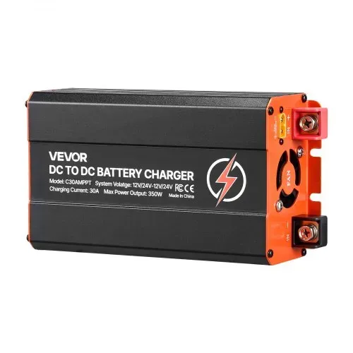 VEVOR DC-DC Batterieladegerät mit MPPT 350 W 30 A, Ladebooster Dual-Eingang für Solarpanel/Lichtmaschine, Laden für LiFePO4-Bleiakkus, 12 V/24 V-12 V/24 V, für Wohnmobil Notstromversorgung zu Hause – Bild 10