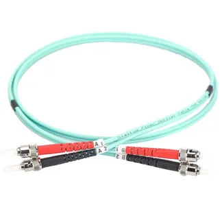 LWL Patchkabel, Duplex, ST > ST Stecker, Multimode OM3 LWL Patchkabel, Duplex, ST > ST Stecker, Multimode OM3