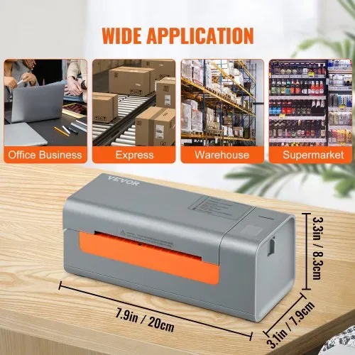 VEVOR Etikettendrucker 40-108mm Thermodrucker 203DPI Labeldrucker 150mm/s Versandetiketten Drucker Thermo-Direkt Edikettendruckgerät USB Automatische Etikettenerkennung Windows Mac OS Linux Chromebook – Bild 6