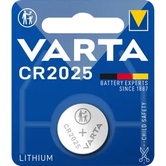 Lithium-Knopfzelle VARTA “Electronics“, CR 2025, 170mAh, 3V, 1er-Blister Lithium-Knopfzelle VARTA “Electronics“, CR 2025, 170mAh, 3V, 1er-Blister