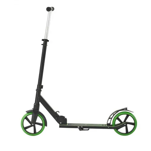 VEVOR Scooter (2 Räder) für Kinder ab 8 Jahren, Cityroller Kinderroller Straßenroller mit höhenverstellbarem Lenker & rutschfestem Deck, faltbarer Tretroller bis zu 100 kg, Schwarz + Grün – Bild 9