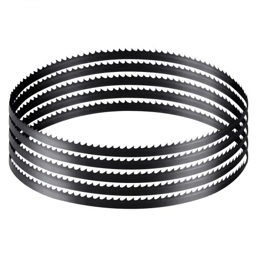 VEVOR Bandsägeblatt, 1511×6,5×0,35mm, 6 ZpZ, mit gehärteten, scharfen Zähnen (15 HRC), SK5-Kohlenstoffstahl, 6,35 mm Breite, Ersatz für gängige Bandsägen für die Holzbearbeitung, 1 Set VEVOR Bandsägeblatt, 1511×6,5×0,35mm, 6 ZpZ, mit gehärteten, scharfen Zähnen (15 HRC), SK5-Kohlenstoffstahl, 6,35 mm Breite, Ersatz für gängige Bandsägen für die Holzbearbeitung, 1 Set