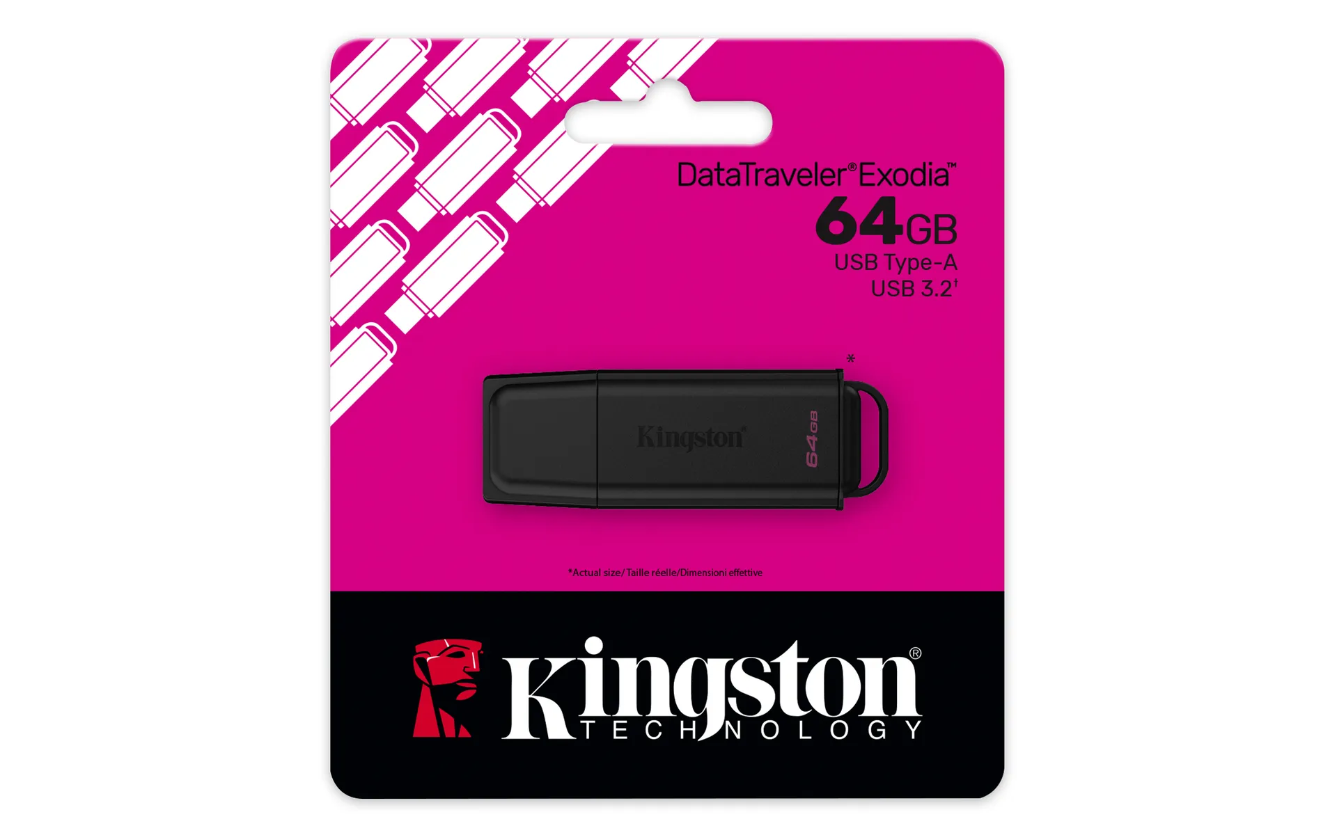 Kingston Technology DataTraveler 64GB Tragbarer USB 3.2 Gen 1 Exodia Schwarz – Bild 5
