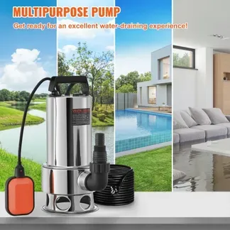 VEVOR Tauchwasserpumpe, 1300 W, 20000 l/h, mit 10 m Kabel und automatischem Schwimmerschalter, Edelstahl und Gusseisen für schmutzige oder saubere, leere Gartenteiche, Schwimmbäder, Whirlpools VEVOR Tauchwasserpumpe, 1300 W, 20000 l/h, mit 10 m Kabel und automatischem Schwimmerschalter, Edelstahl und Gusseisen für schmutzige oder saubere, leere Gartenteiche, Schwimmbäder, Whirlpools