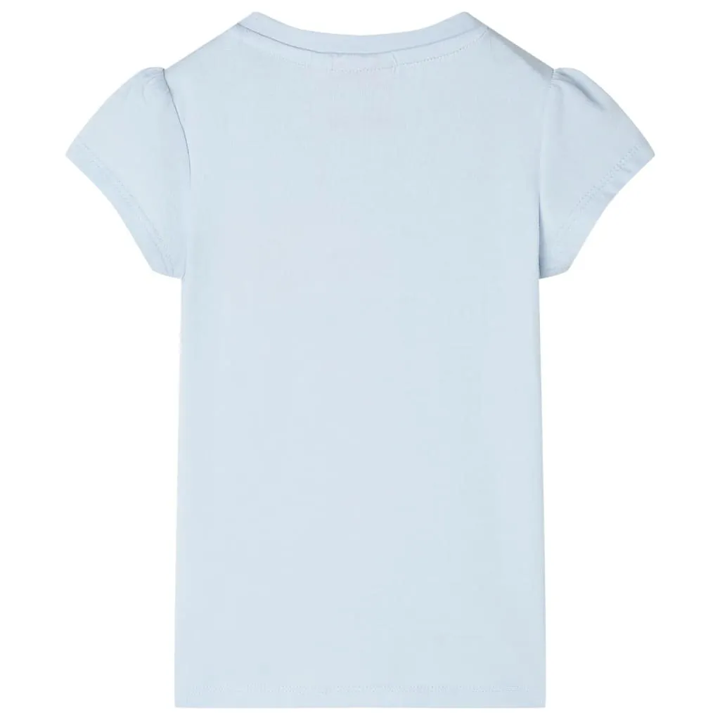 vidaXL Kinder-T-Shirt Hellblau 92 – Bild 2