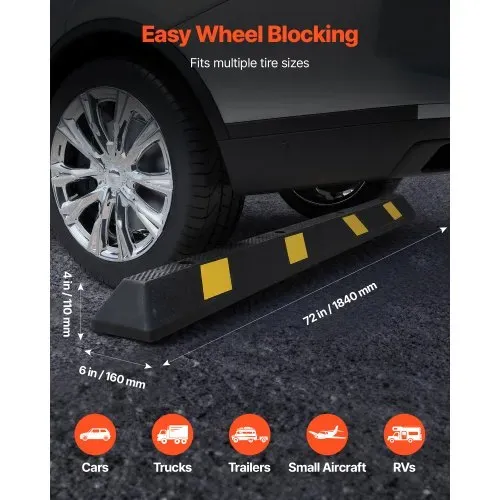 VEVOR Parkstopper Radstopper 1 Stk. 184 x 16 x 11 cm Einparkhilfe Parkbegrenzung mit Reflektorstreifen, Parkplatzsperre aus Gummi für Autos Lieferwagen Lkw, Radführungsblock, Parkplatzbegrenzung VEVOR Parkstopper Radstopper 1 Stk. 184 x 16 x 11 cm Einparkhilfe Parkbegrenzung mit Reflektorstreifen, Parkplatzsperre aus Gummi für Autos Lieferwagen Lkw, Radführungsblock, Parkplatzbegrenzung