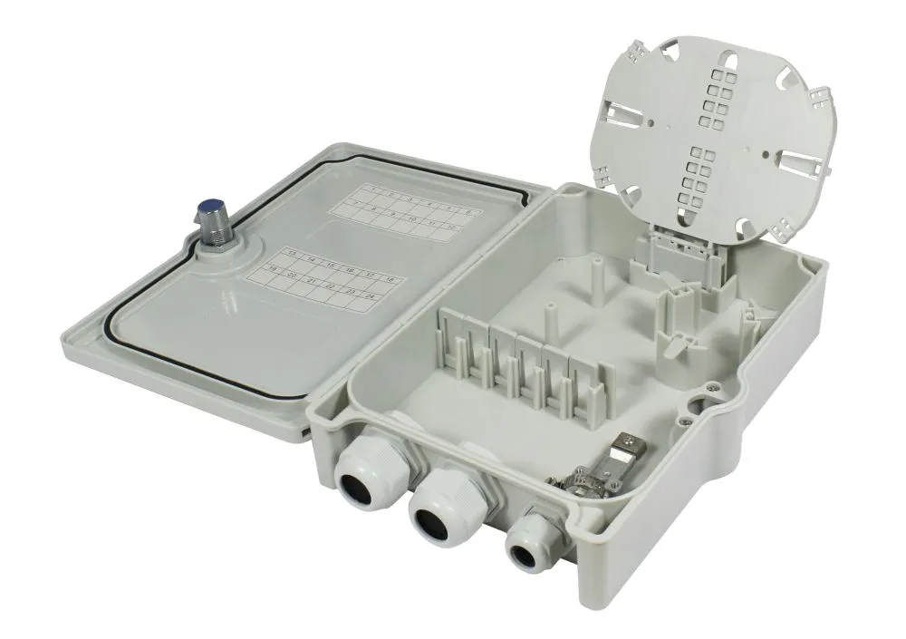 LWL-FTTH Wandgehäuse, IP55, 1xEingang/ 24xAusgang 2mm oder 2xAusgang 4-12mm, Synergy 21 – Bild 4