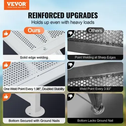 VEVOR Trimmständer, 1195 x 584 mm Viehstand, Metallstand zum Melken und Scheren von Vieh, 533 bis 838 mm verstellbare Höhe, mit Kopfstück und Nasenschlaufe, 227 kg Ladegewicht, weiß VEVOR Trimmständer, 1195 x 584 mm Viehstand, Metallstand zum Melken und Scheren von Vieh, 533 bis 838 mm verstellbare Höhe, mit Kopfstück und Nasenschlaufe, 227 kg Ladegewicht, weiß