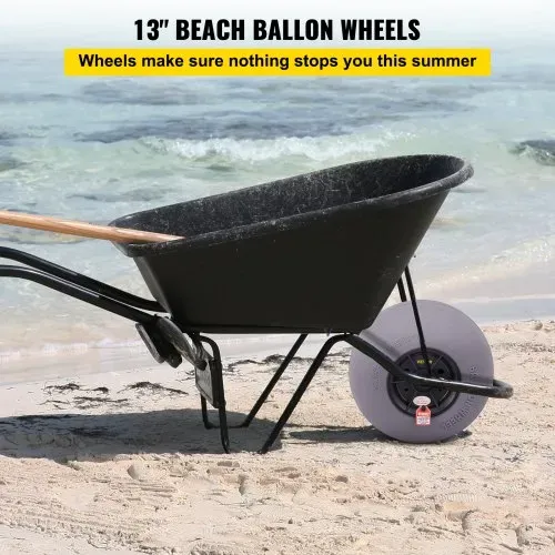 VEVOR 33 cm Ballonräder Reifen, TPU Strandräder Ersatz-Ballon-Sandreifen 55 kg Tragfähigkeit 2-3 PSI Niederdruck, für Kajakwagen Kanuwagen Strandwagen Gartenwagen Angelwagen – 2 Stück VEVOR 33 cm Ballonräder Reifen, TPU Strandräder Ersatz-Ballon-Sandreifen 55 kg Tragfähigkeit 2-3 PSI Niederdruck, für Kajakwagen Kanuwagen Strandwagen Gartenwagen Angelwagen – 2 Stück