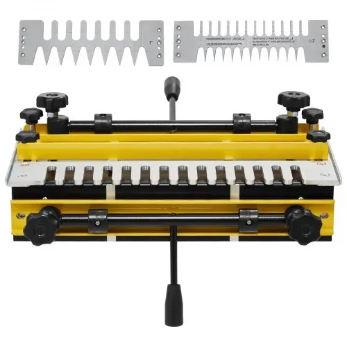 VEVOR Zinkenfräsmaschine, 31 cm Breit, Zinkenfräsgerät mit 4 Fräsern & 3 Schablonen, Zinkenfrässchablone, Präzise Ausrichtung, Werkzeug für Zapfenverbindungen in Möbel- & Schrankherstellung – Bild 8