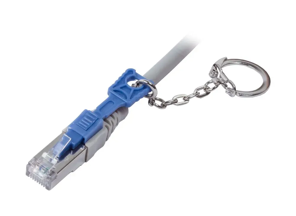Patchkabel RJ45, CAT6A 500Mhz, 7.5m, grau, S-STP(S/FTP), mit Schloss, AWG26, Synergy 21 – Bild 2